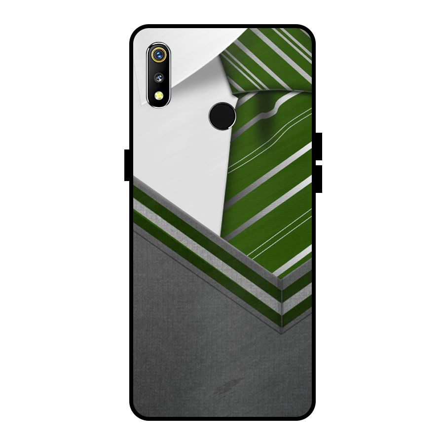 Grey Sweater Metal Back Case for Realme 3