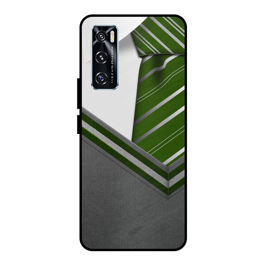 Grey Sweater Metal Back Case for Vivo V20 SE