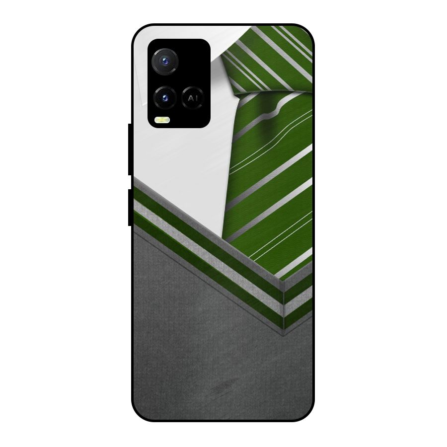 Grey Sweater Metal Back Case for Vivo Y21 2021