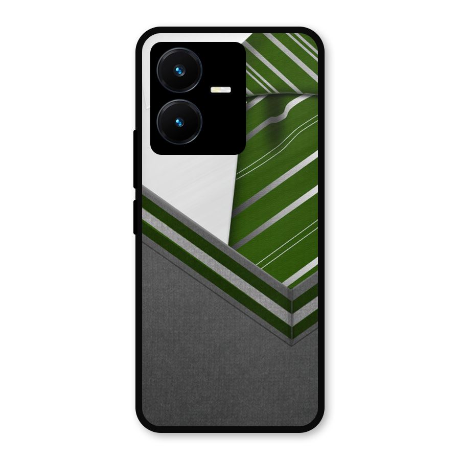 Grey Sweater Metal Back Case for Vivo Y22