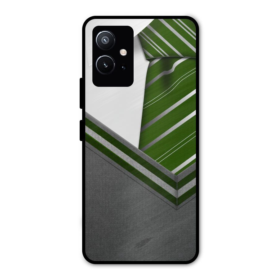 Grey Sweater Metal Back Case for Vivo Y75 5G