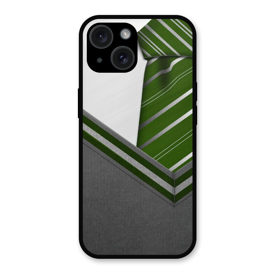 Grey Sweater Metal Back Case for iPhone 15