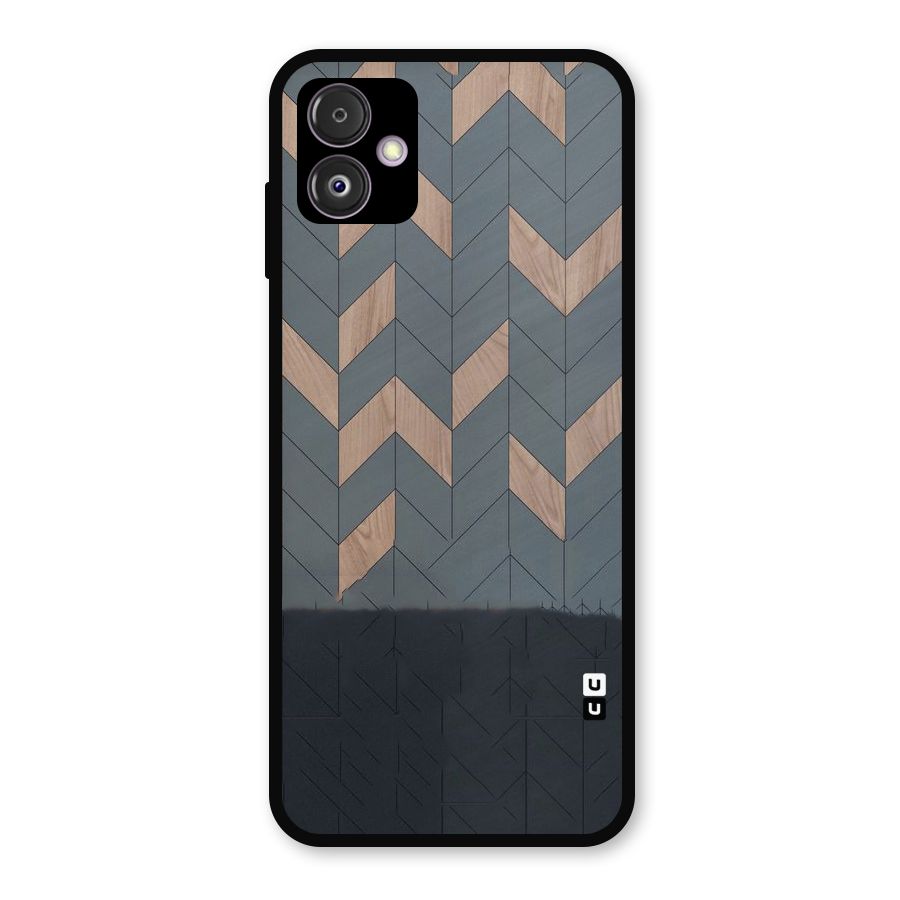 Greyish Wood Design Metal Back Case for Galaxy F14