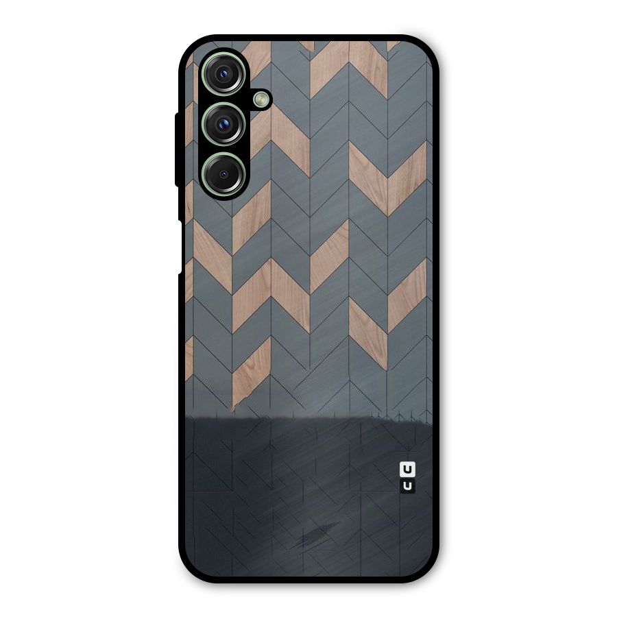 Greyish Wood Design Metal Back Case for Galaxy F34
