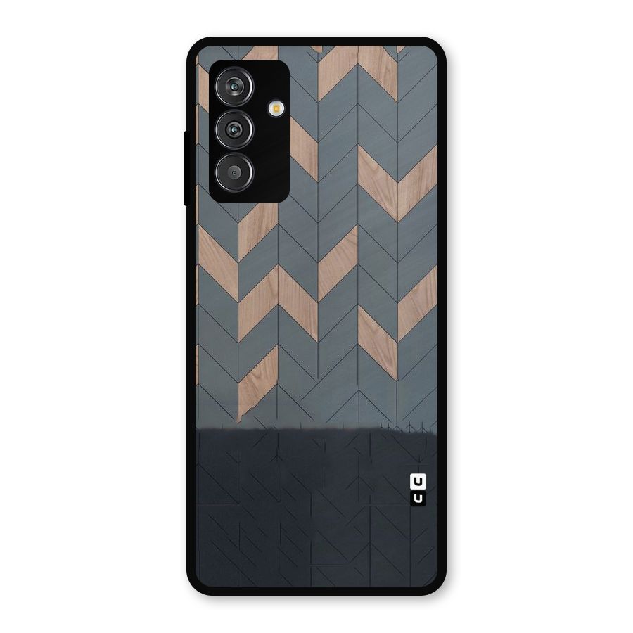Greyish Wood Design Metal Back Case for Galaxy M13