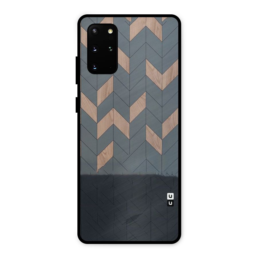 Greyish Wood Design Metal Back Case for Galaxy S20 Plus