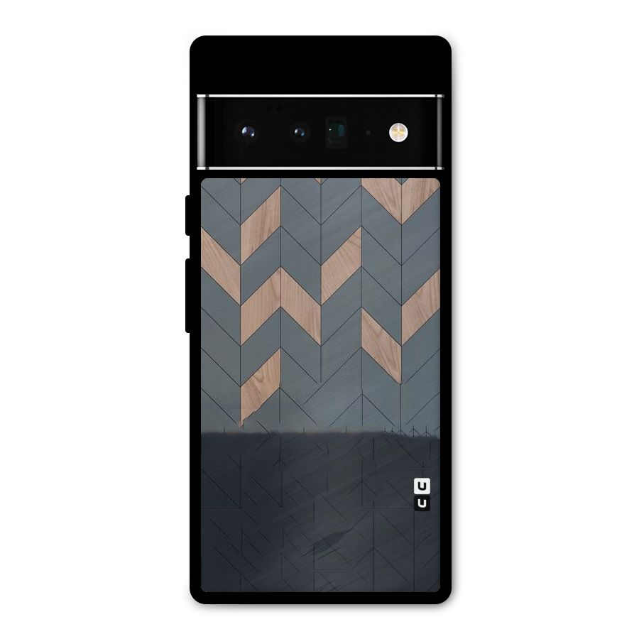 Greyish Wood Design Metal Back Case for Google Pixel 6 Pro