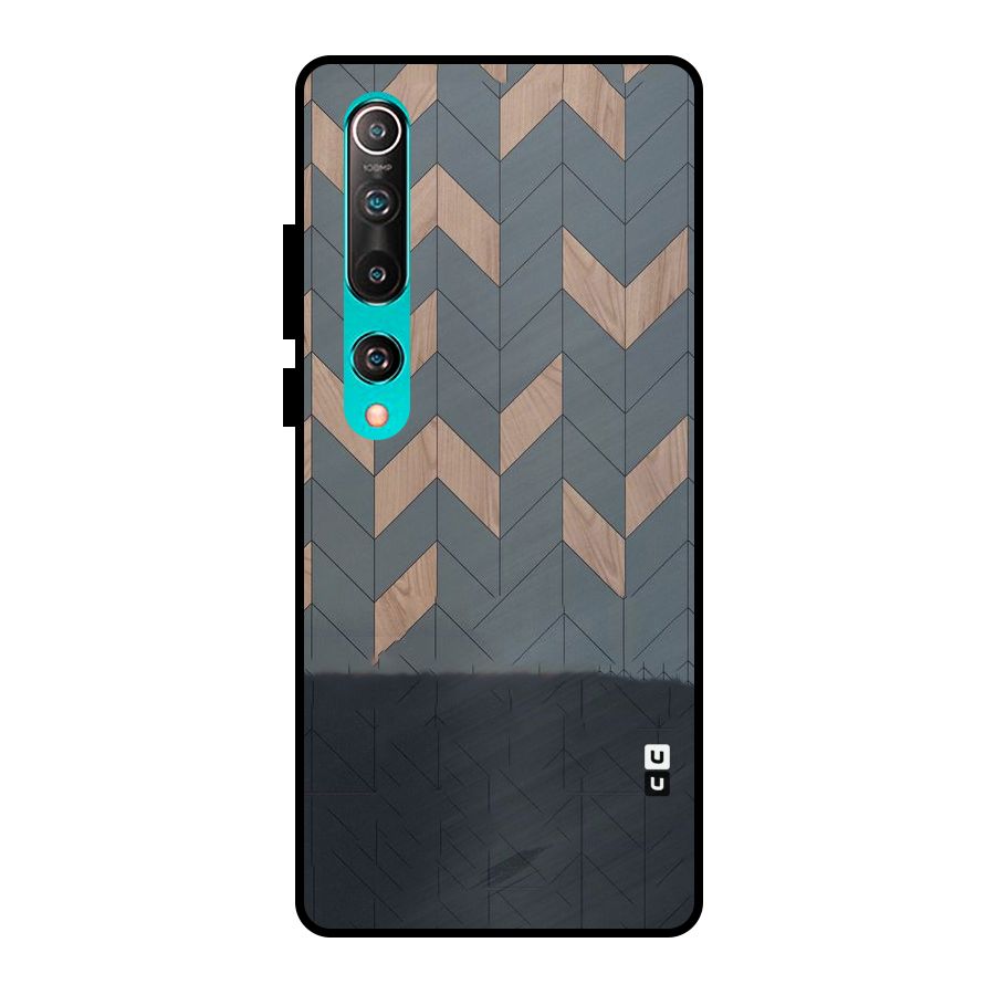 Greyish Wood Design Metal Back Case for Mi 10