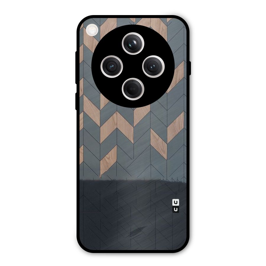 Greyish Wood Design Metal Back Case for Oppo Find X8