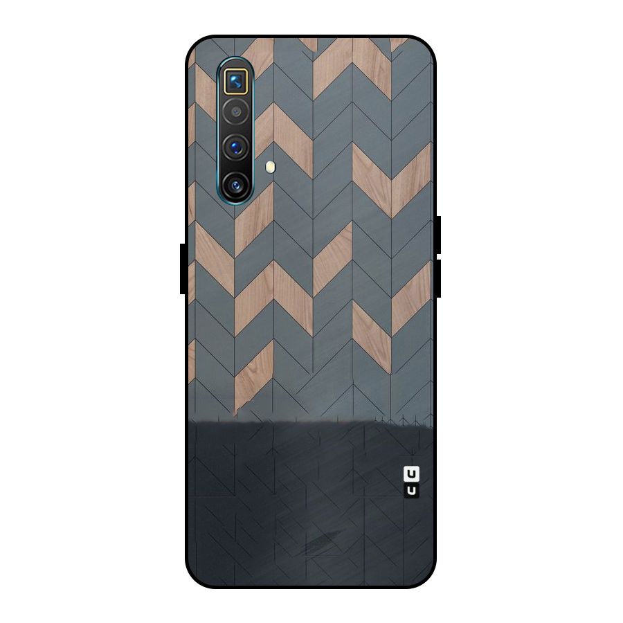 Greyish Wood Design Metal Back Case for Realme X3 SuperZoom