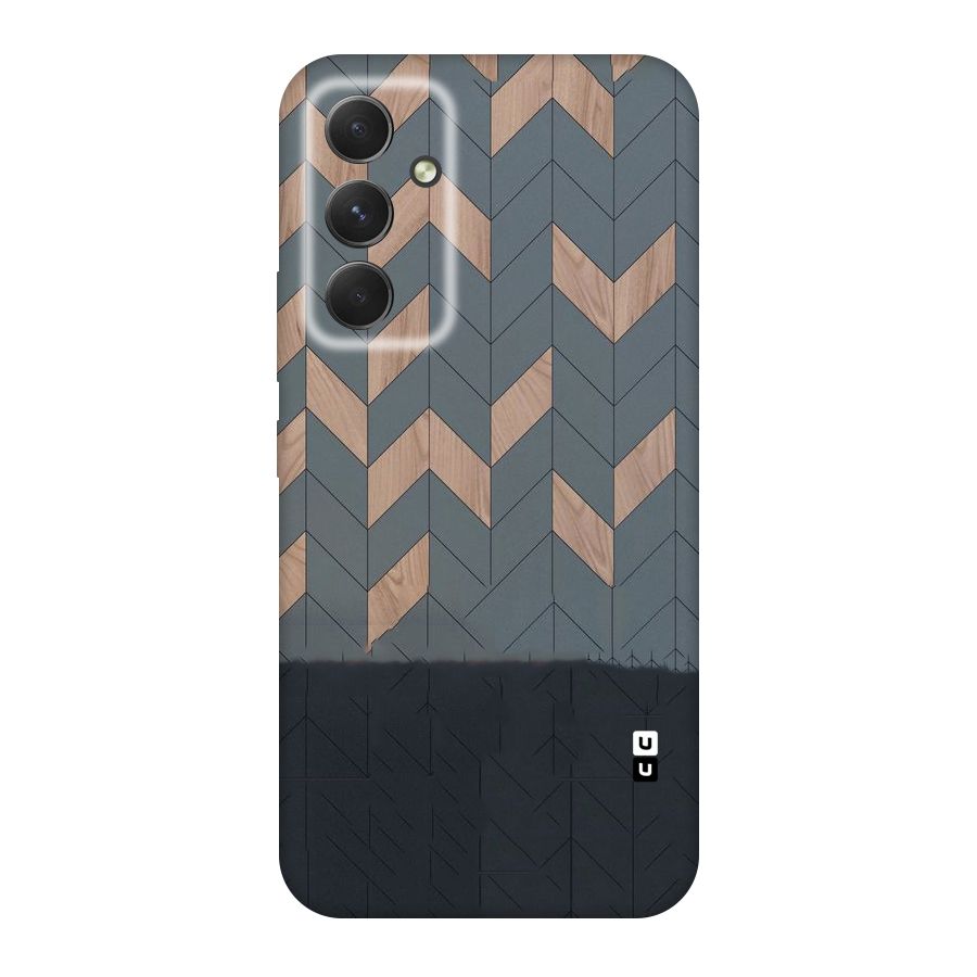 Greyish Wood Design Original Polycarbonate Back Case for Galaxy A54