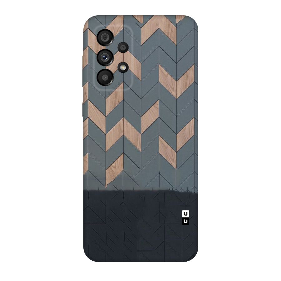 Greyish Wood Design Original Polycarbonate Back Case for Galaxy A73 5G