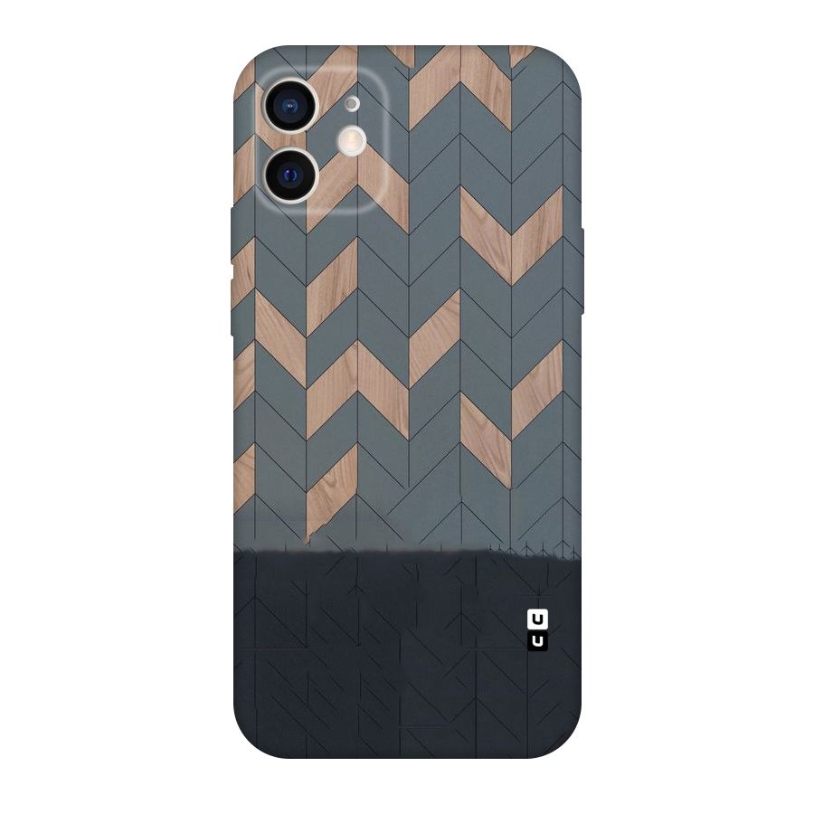 Greyish Wood Design Original Polycarbonate Back Case for iPhone 12