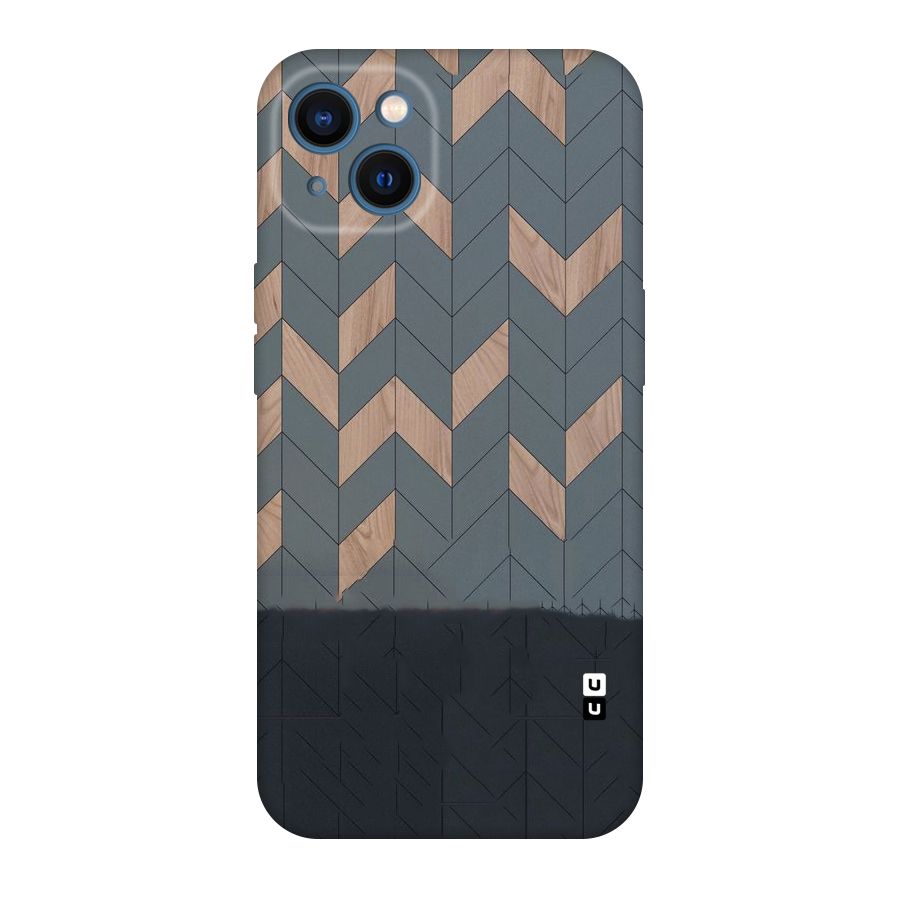 Greyish Wood Design Original Polycarbonate Back Case for iPhone 13