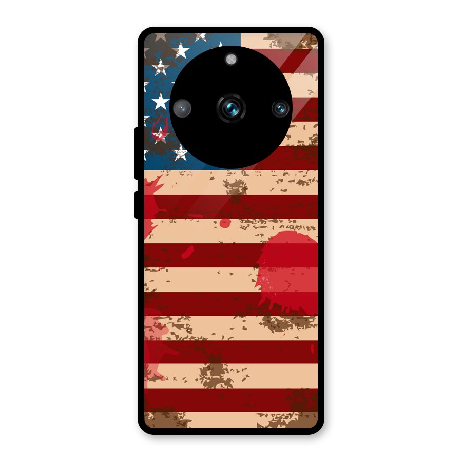 Grunge USA Flag Glass Back Case for Realme Narzo 60 Pro