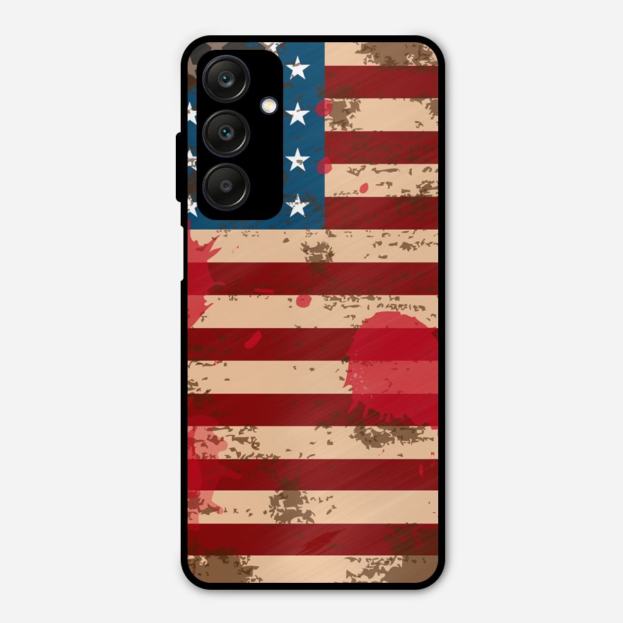Grunge USA Flag Metal Back Case for Galaxy A25 5G