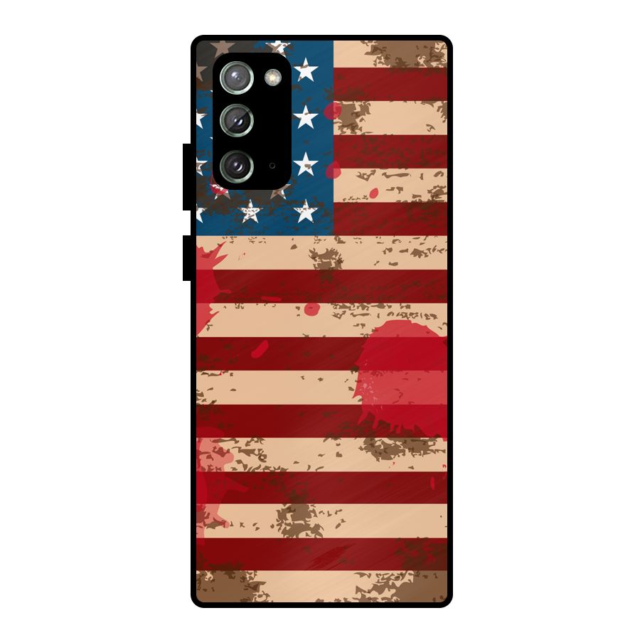 Grunge USA Flag Metal Back Case for Galaxy Note 20