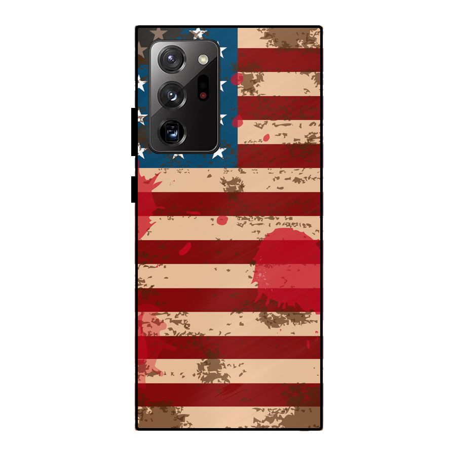 Grunge USA Flag Metal Back Case for Galaxy Note 20 Ultra