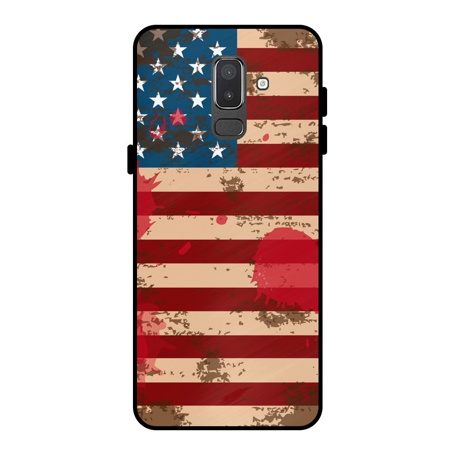 Grunge USA Flag Metal Back Case for Galaxy On8 (2018)