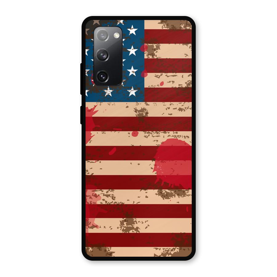 Grunge USA Flag Metal Back Case for Galaxy S20 FE 5G