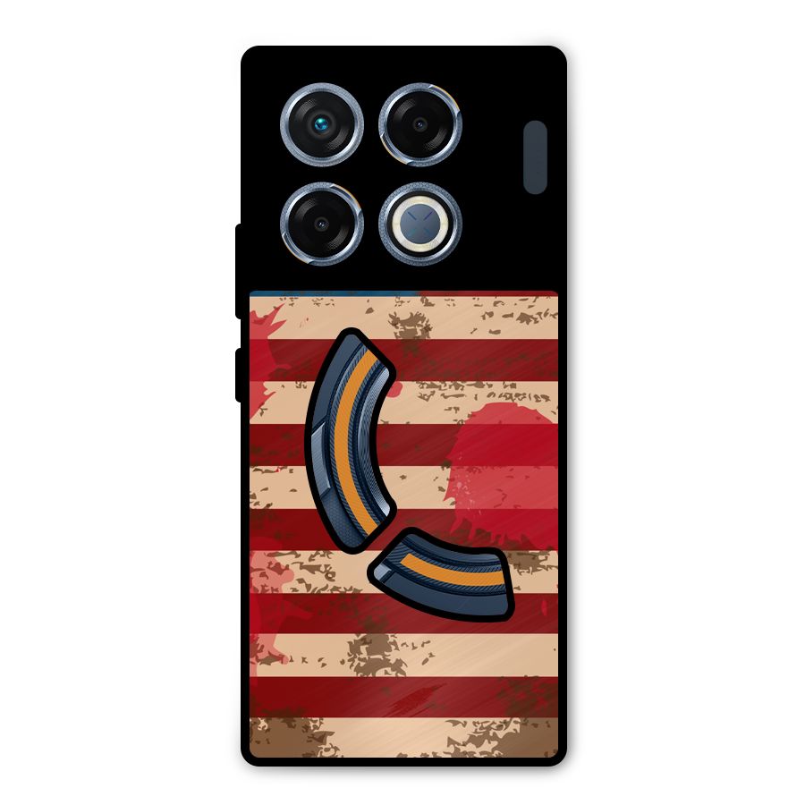 Grunge USA Flag Metal Back Case for Infinix GT 20 Pro