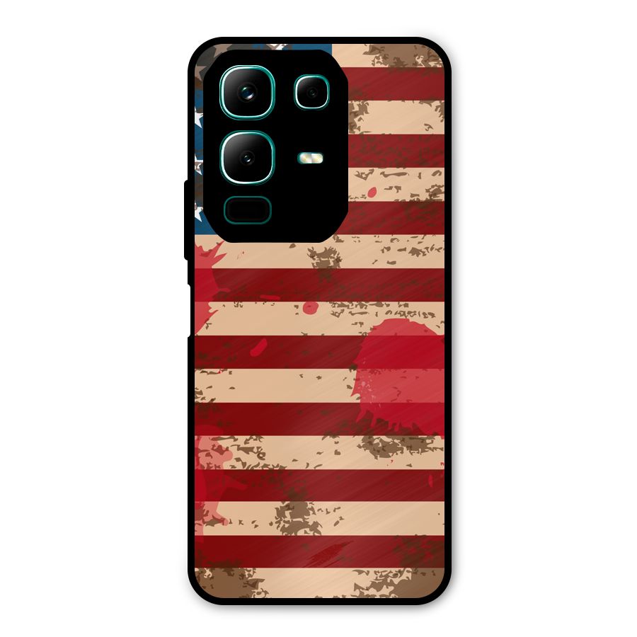 Grunge USA Flag Metal Back Case for Infinix Note 50x
