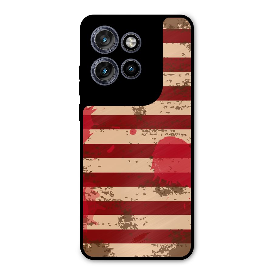 Grunge USA Flag Metal Back Case for Motorola Edge 50 Neo