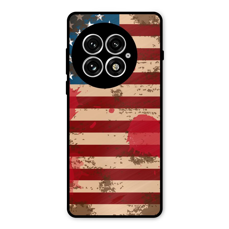 Grunge USA Flag Metal Back Case for OnePlus 13