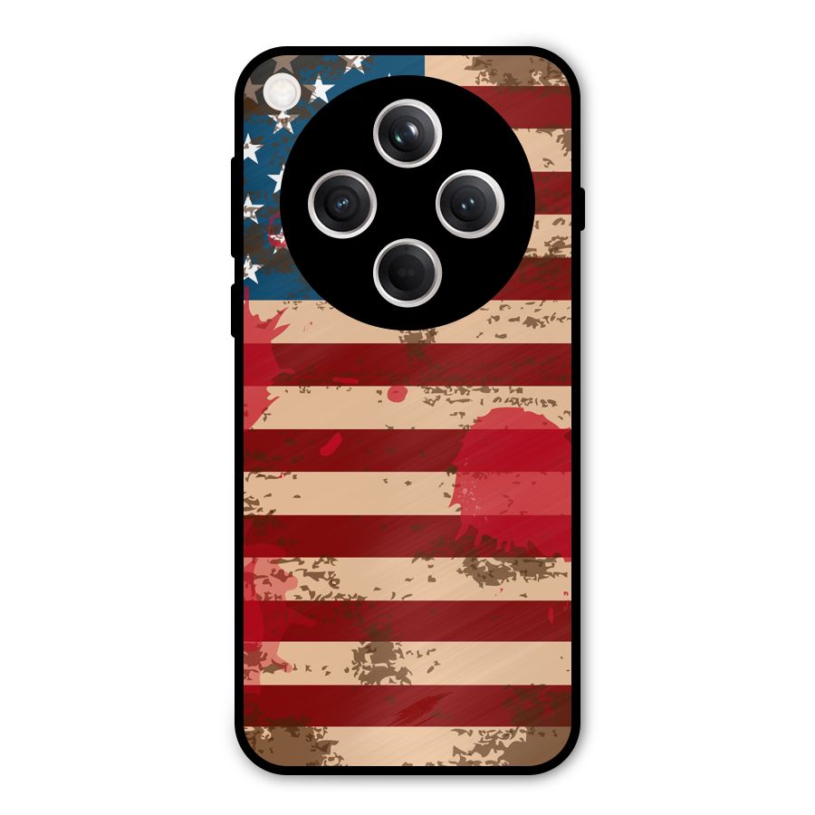 Grunge USA Flag Metal Back Case for Oppo Find X8