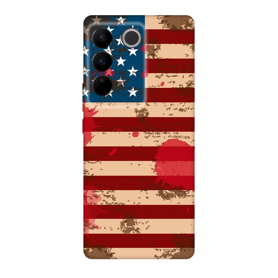 Grunge USA Flag Original Polycarbonate Back Case for Vivo V27