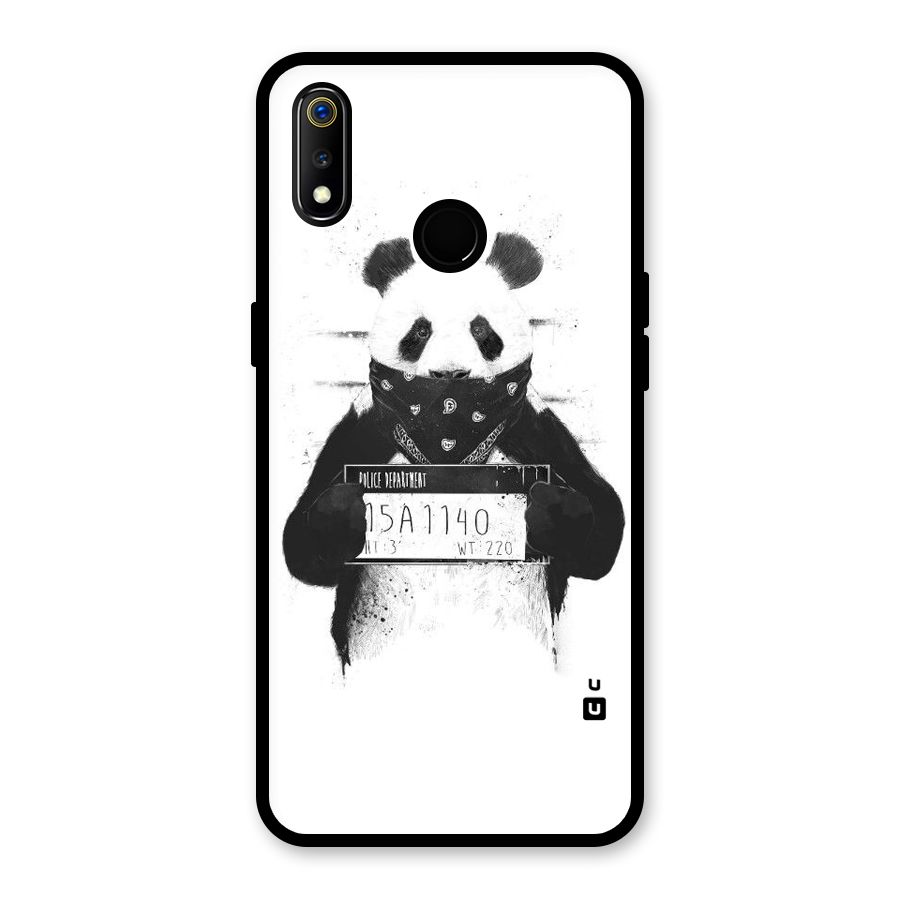 Guilty Panda Glass Back Case for Realme 3i