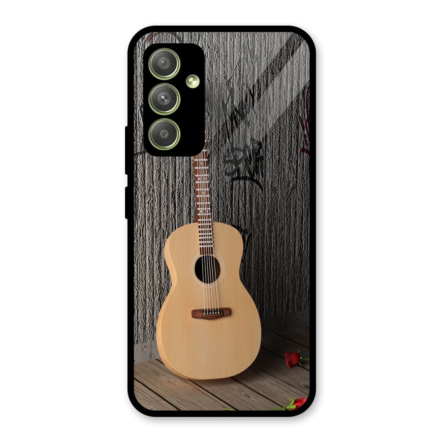 Guitar Classic Glass Back Case for Galaxy A54