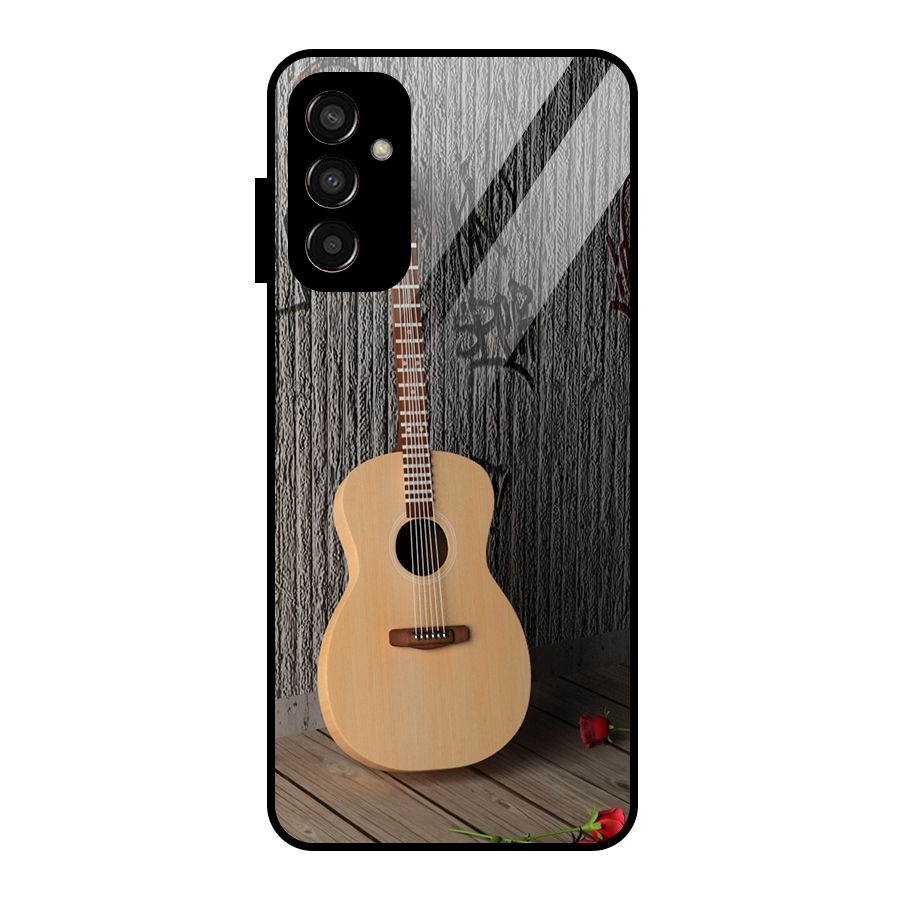 Guitar Classic Glass Back Case for Galaxy F13