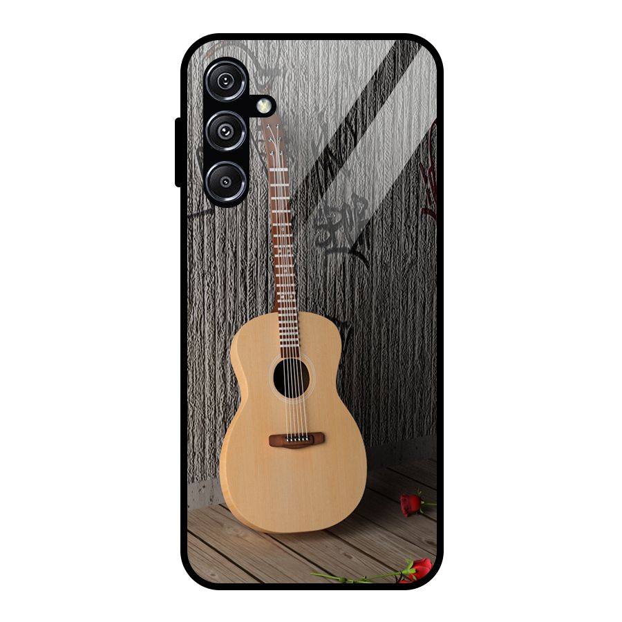 Guitar Classic Glass Back Case for Galaxy M34 5G
