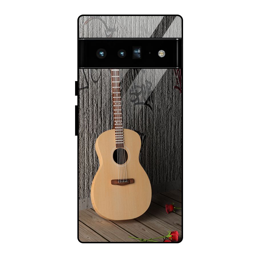 Guitar Classic Glass Back Case for Google Pixel 6 Pro