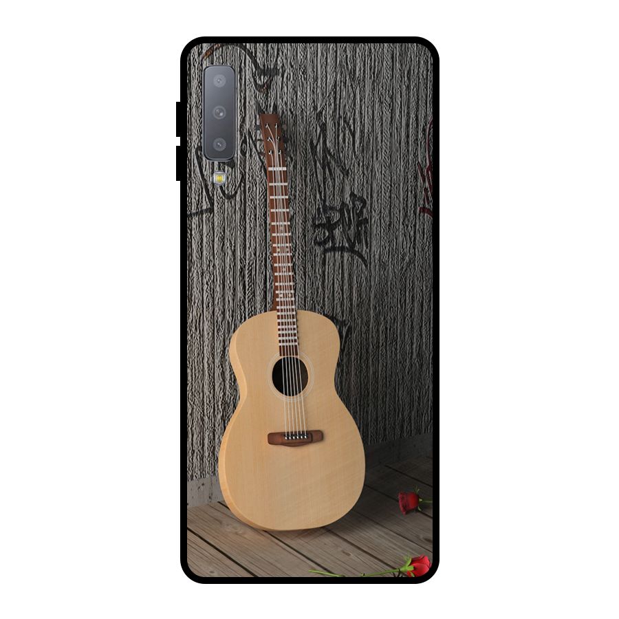 Guitar Classic Metal Back Case for Galaxy A7 (2018)