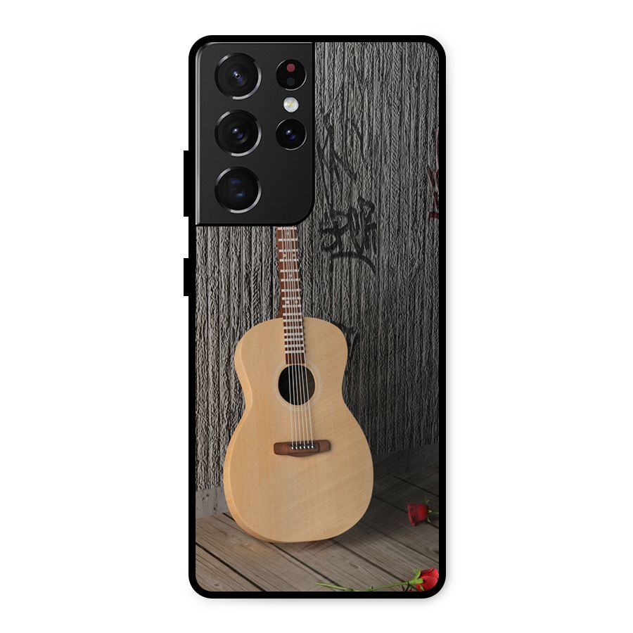 Guitar Classic Metal Back Case for Galaxy S21 Ultra 5G