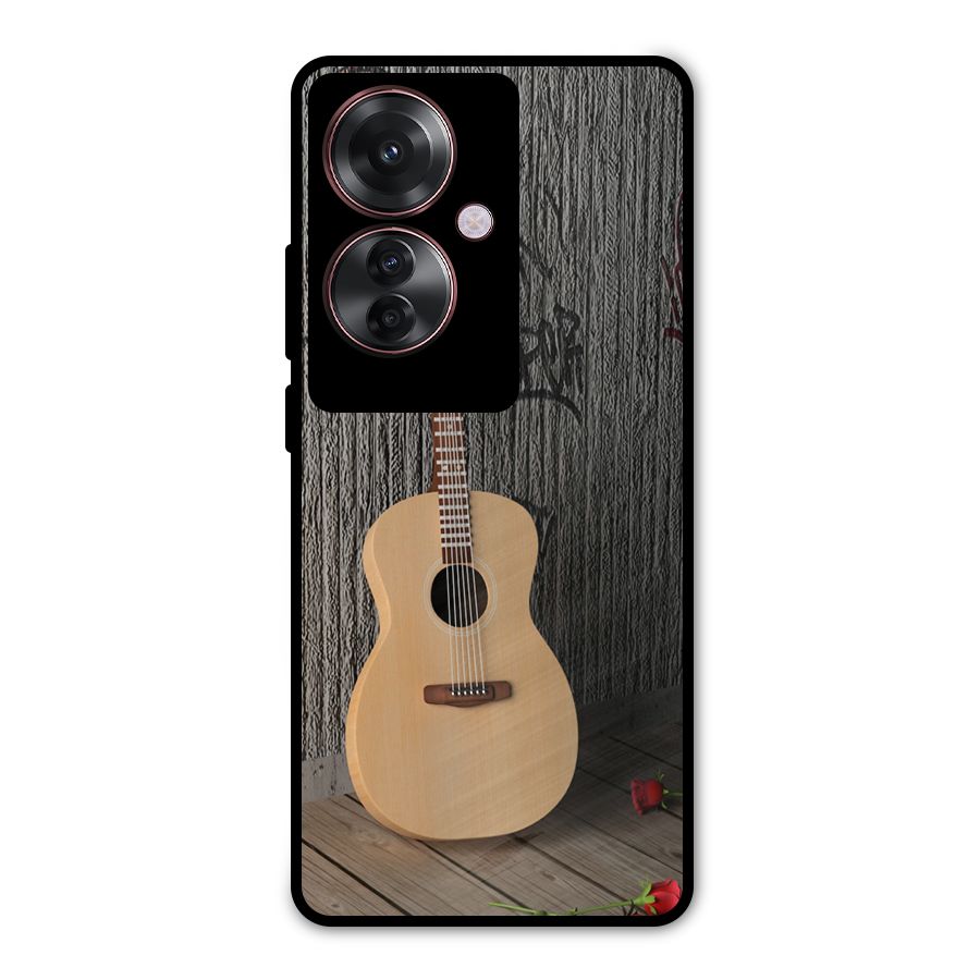 Guitar Classic Metal Back Case for Oppo F25 Pro