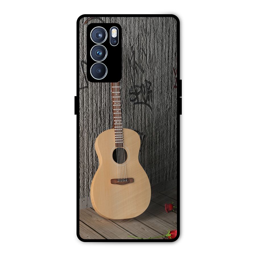 Guitar Classic Metal Back Case for Oppo Reno6 Pro 5G