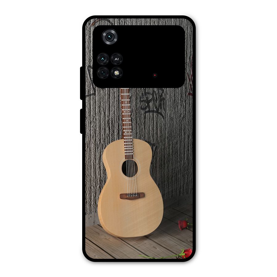 Guitar Classic Metal Back Case for Poco M4 Pro 4G