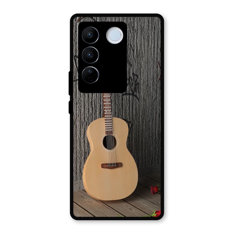 Guitar Classic Metal Back Case for Vivo V27 Pro