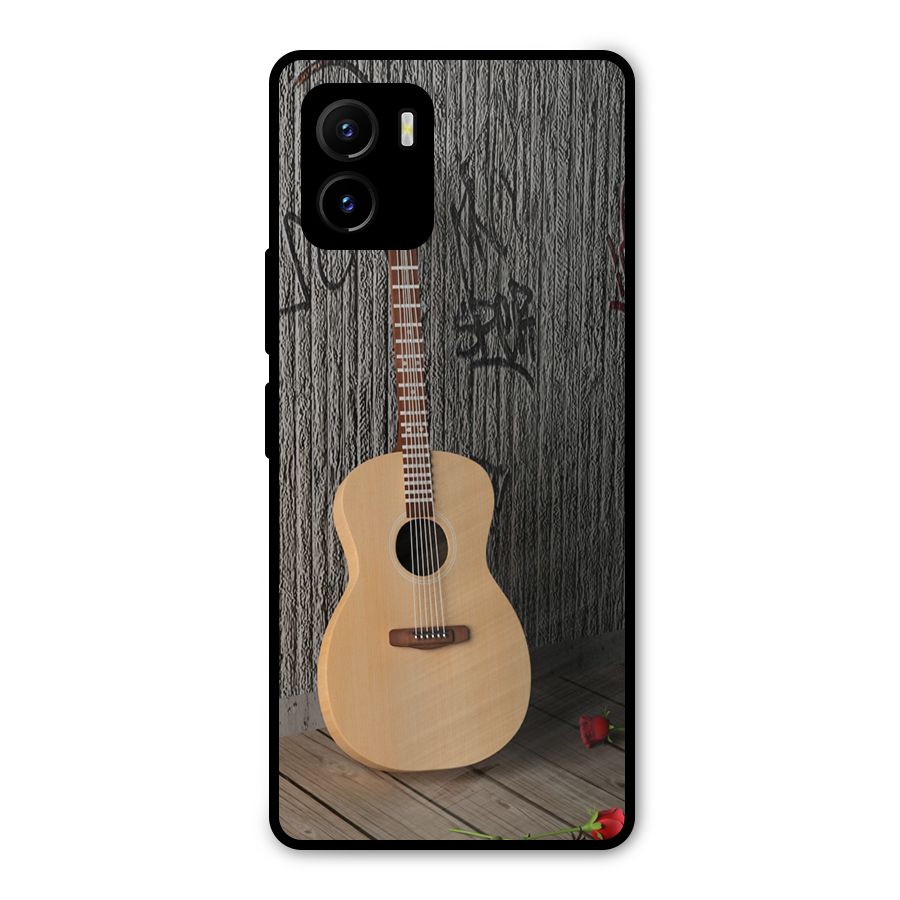 Guitar Classic Metal Back Case for Vivo Y15s