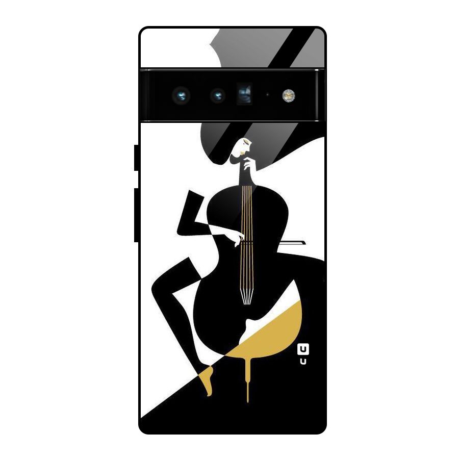 Guitar Women Glass Back Case for Google Pixel 6 Pro