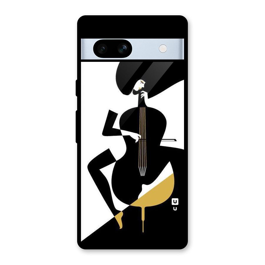 Guitar Women Glass Back Case for Google Pixel 7a