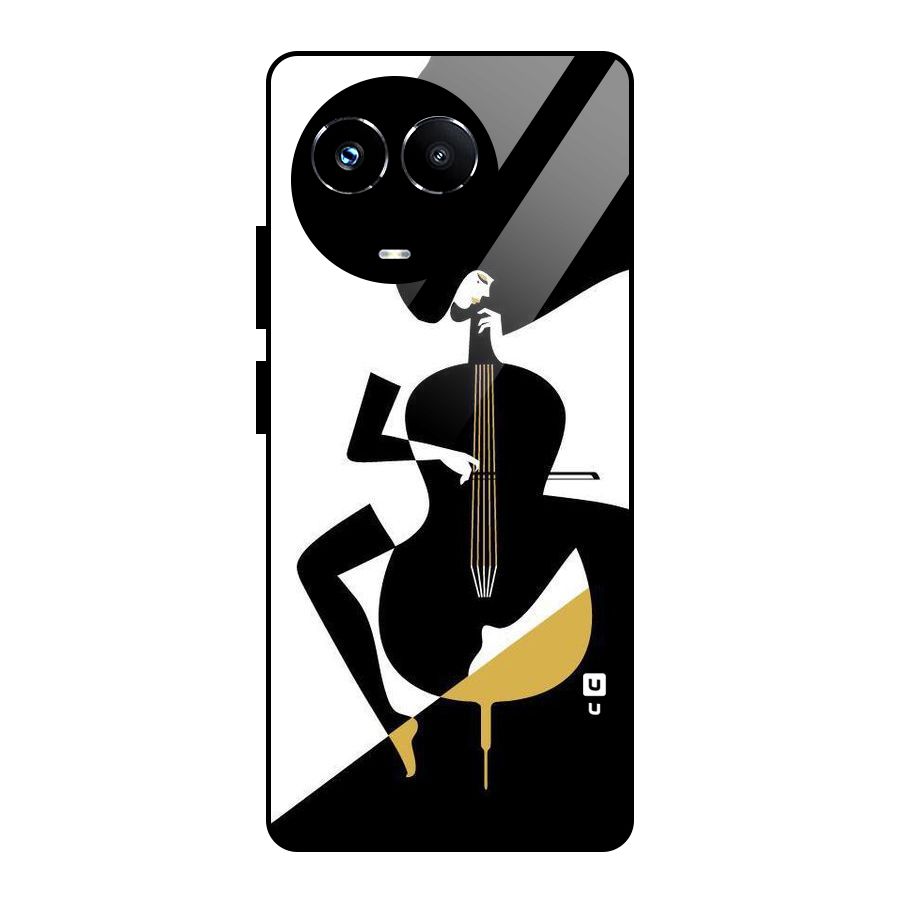 Guitar Women Glass Back Case for Realme Narzo 60X