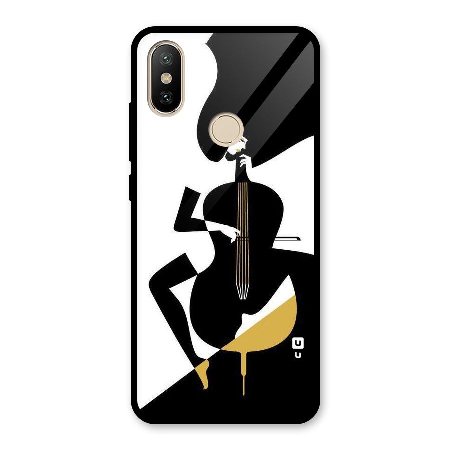 Guitar Women Glass Back Case for Redmi A2
