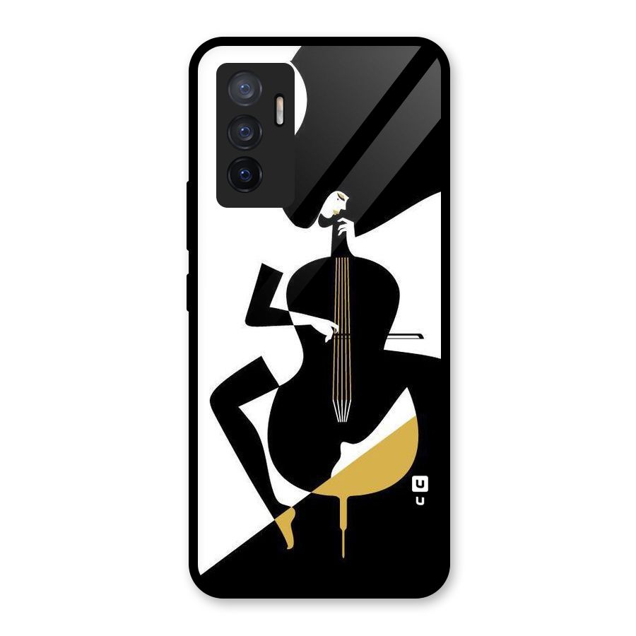 Guitar Women Glass Back Case for Vivo V23e