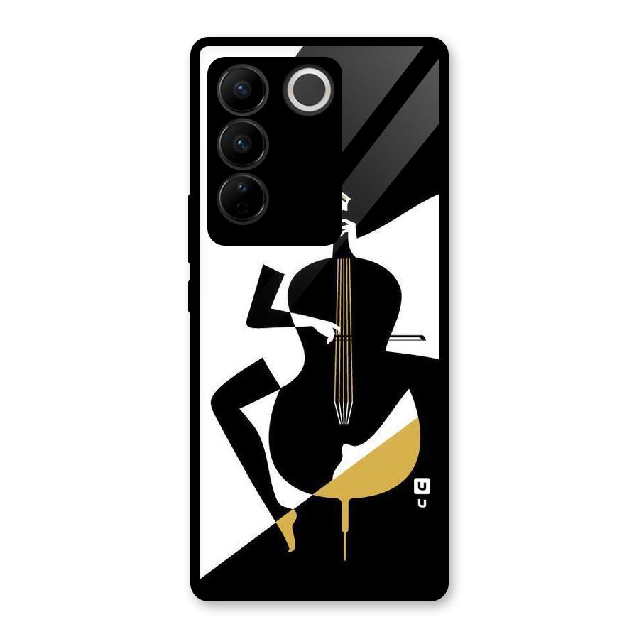 Guitar Women Glass Back Case for Vivo V27