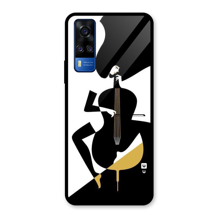 Guitar Women Glass Back Case for Vivo Y31