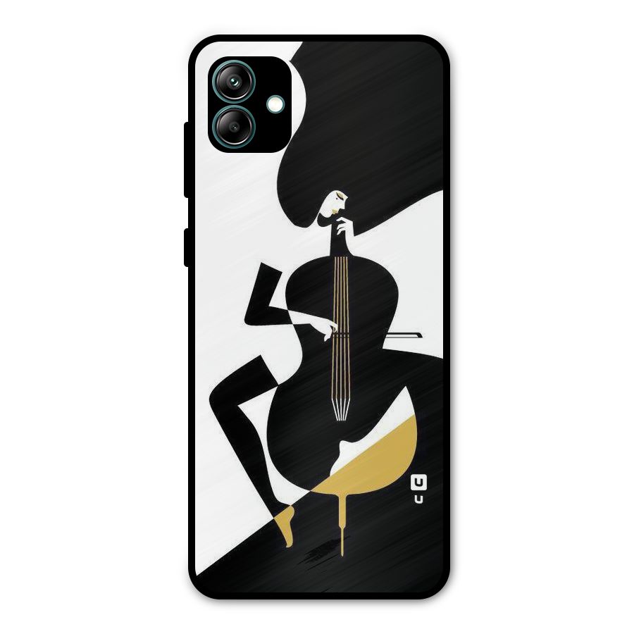 Guitar Women Metal Back Case for Galaxy A04
